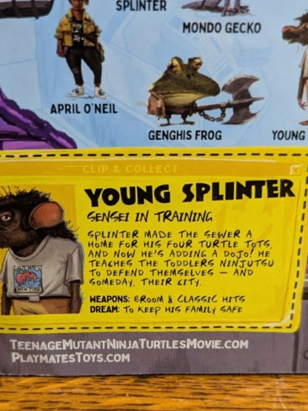 TMNT Teenage Mutant Ninja Turtles Mutant Mayhem Young Splinter Action Figure